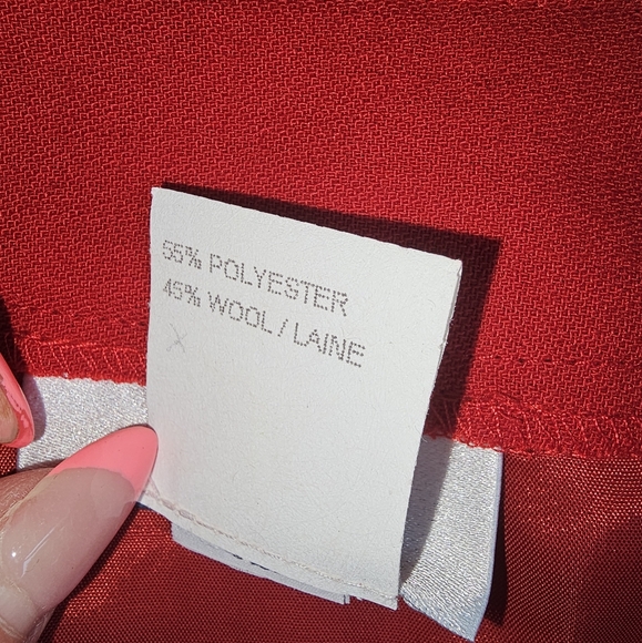 NWT •JONES BASICS • Jones New York BORDEUX •VINTAGE 90s Red Fitted Skirt - Picture 7 of 8